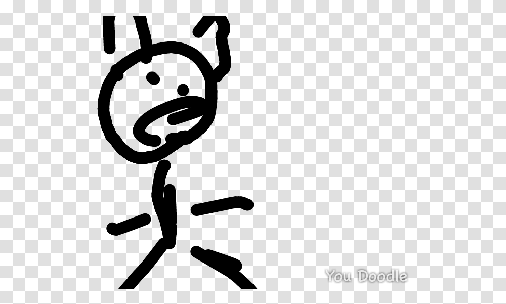 He Is A Poorly Drawn Stickman With Bunny Ears Clipart, Gray, World Of Warcraft Transparent Png