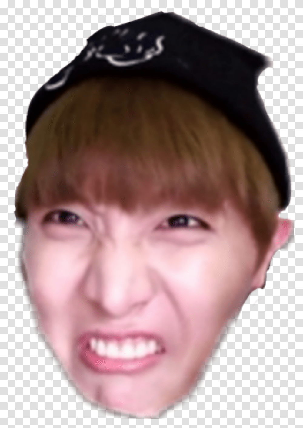 He Is So Hot Lmfaoo Bts Jhope Funny Face, Person, Head, Smile Transparent Png