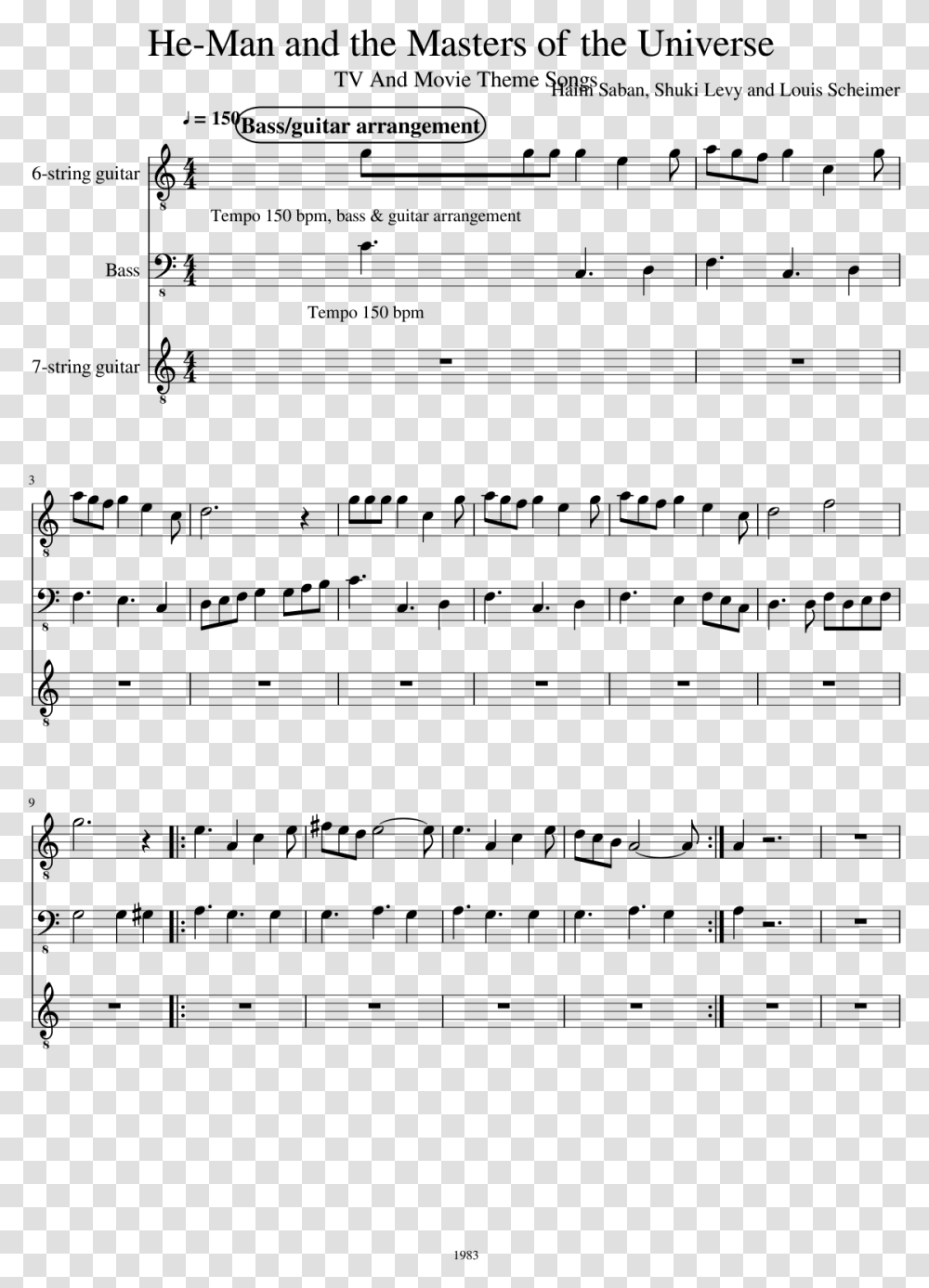 He Man And The Masters Of The Universe Slide Image He Man Sheet Music, Gray Transparent Png