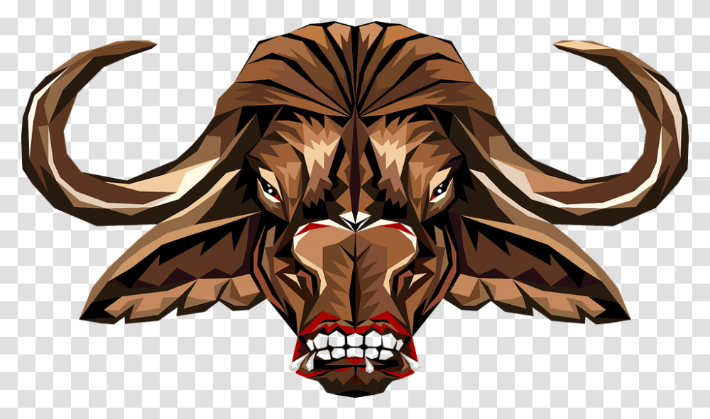 Head Animal Buffalo Nature Stylized Comic Buffalo Head Art, Pattern, Hand, Ornament Transparent Png