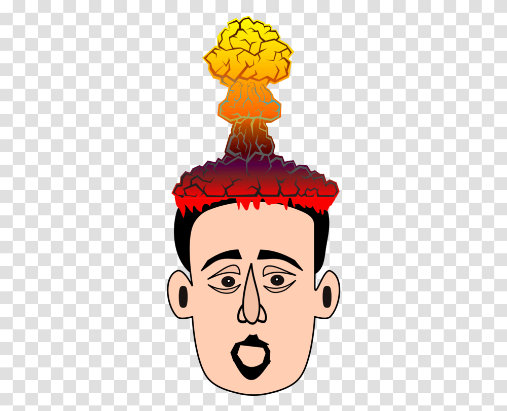 Head Art Organ Clipart Cartoon Nuclear Explosion, Fire, Flame, Person, Human Transparent Png