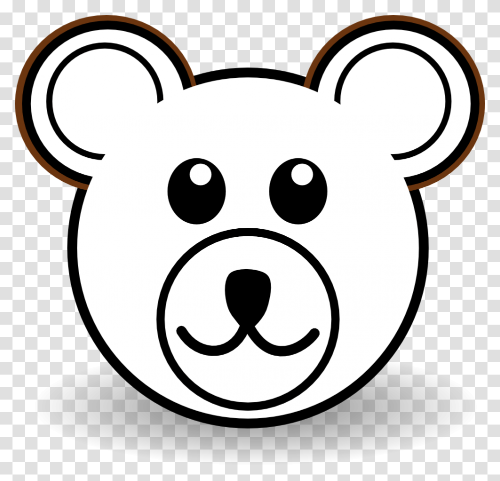 Head Black And White Clipart, Stencil, Label, Piggy Bank Transparent Png