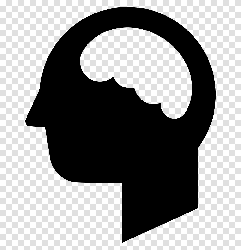 Head Brain, Hand, Stencil, Silhouette Transparent Png