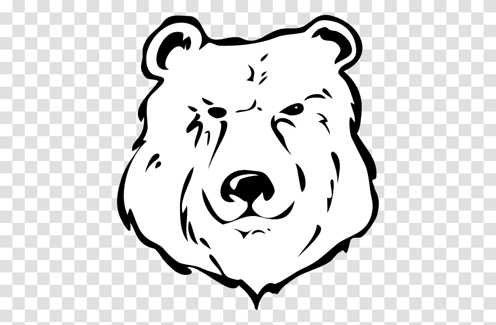 Head Clipart Black Bear, Stencil Transparent Png