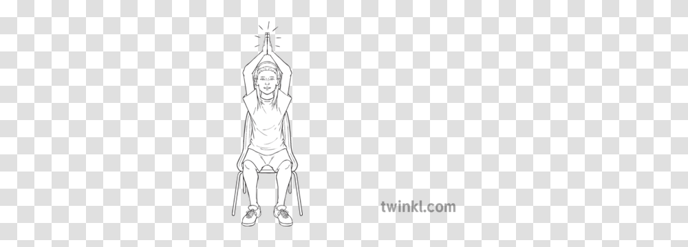 Head Exercise Pe People Ks2 Bw Rgb Black And White Images Of A Norman Woman, Person, Acrobatic, Drawing, Art Transparent Png