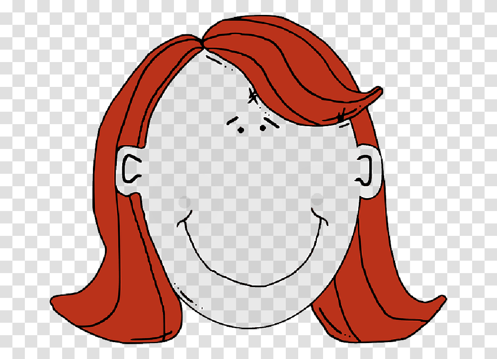 Head Eyes Red Black Brown Green Outline People Red Hair Clip Art, Baseball Cap, Hat, Electronics Transparent Png