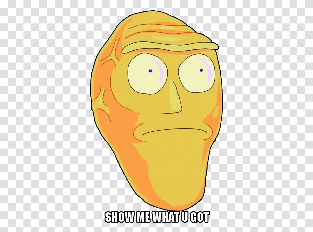 Head From Rick And Morty, Plant, Face, Hand Transparent Png