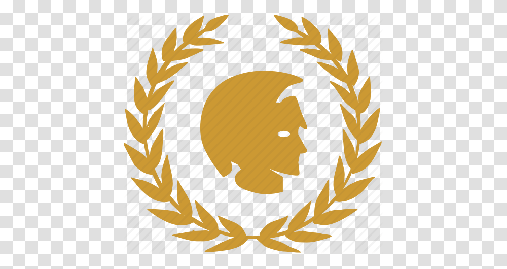 Head History Laurels Rome Soldier Icon, Label, Poster, Advertisement Transparent Png