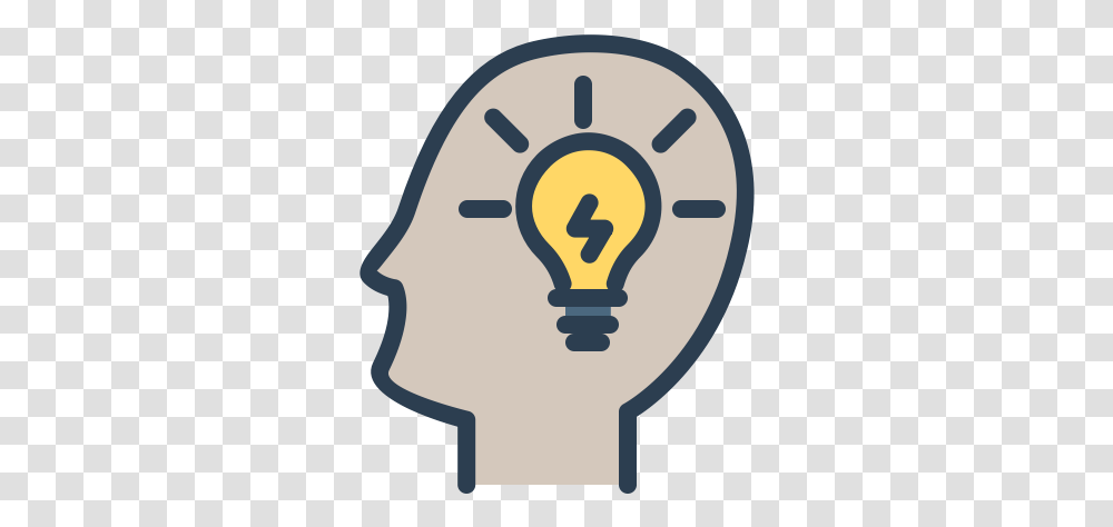 Head Ideas Improve Light Bulb Mind Mind Light Bulb Icon, Lightbulb Transparent Png