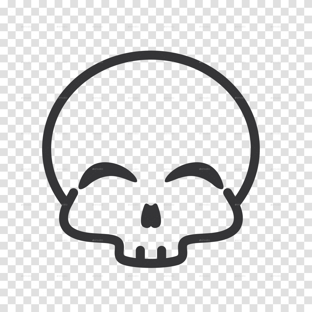 Head Outline Funny Skull With Glasses, Hand Transparent Png