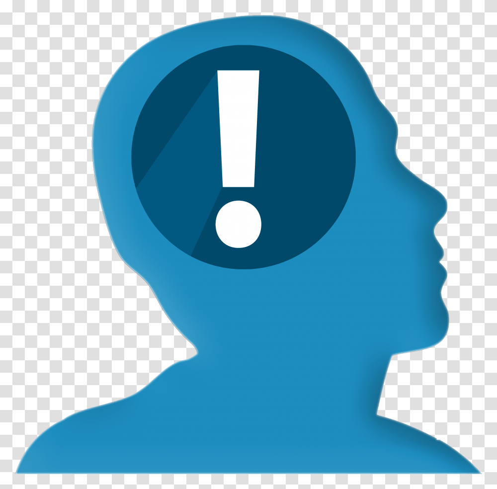 Head Profile With Exclamation Point Icone, Electronics, Silhouette Transparent Png
