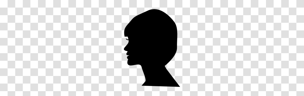 Head Silhouette People Woman Hair Salon Person Side View Icon, Gray, World Of Warcraft Transparent Png