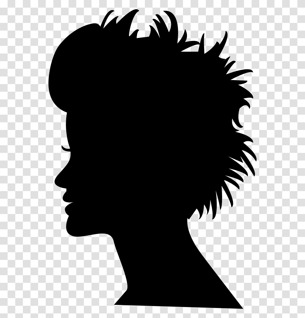 Head Silhouette Vector, Hair, Person, Human, Stencil Transparent Png