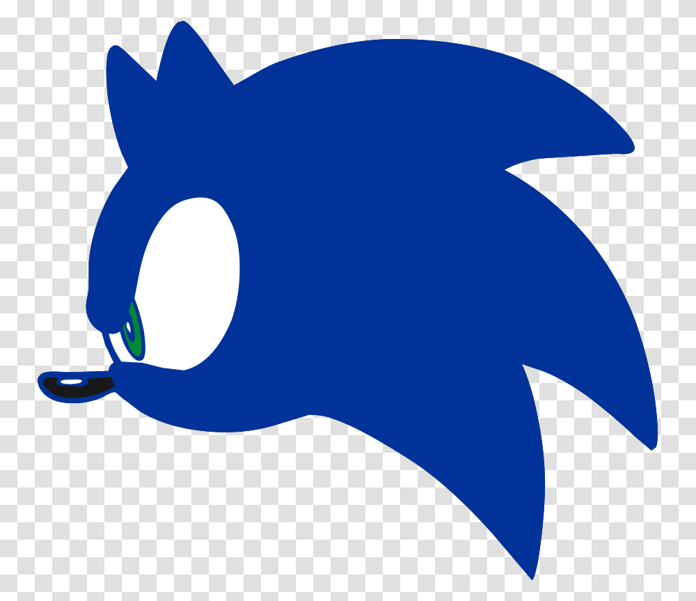 Head Sonic The Hedgehog Logo Sonic Head, Shark, Sea Life, Fish, Animal Transparent Png
