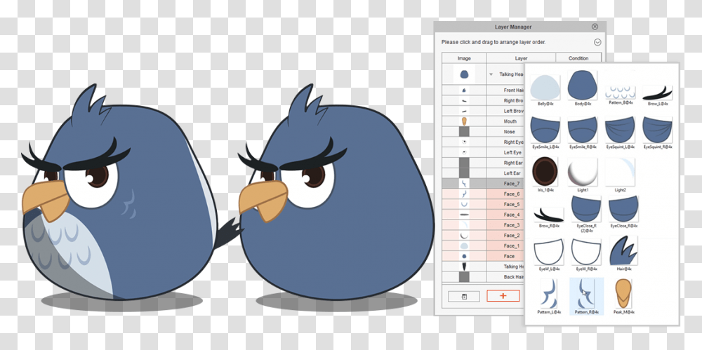 Head Turn Animation Face Component 2d Cartoon Highlights And Shadows, Bird, Animal, Plot Transparent Png