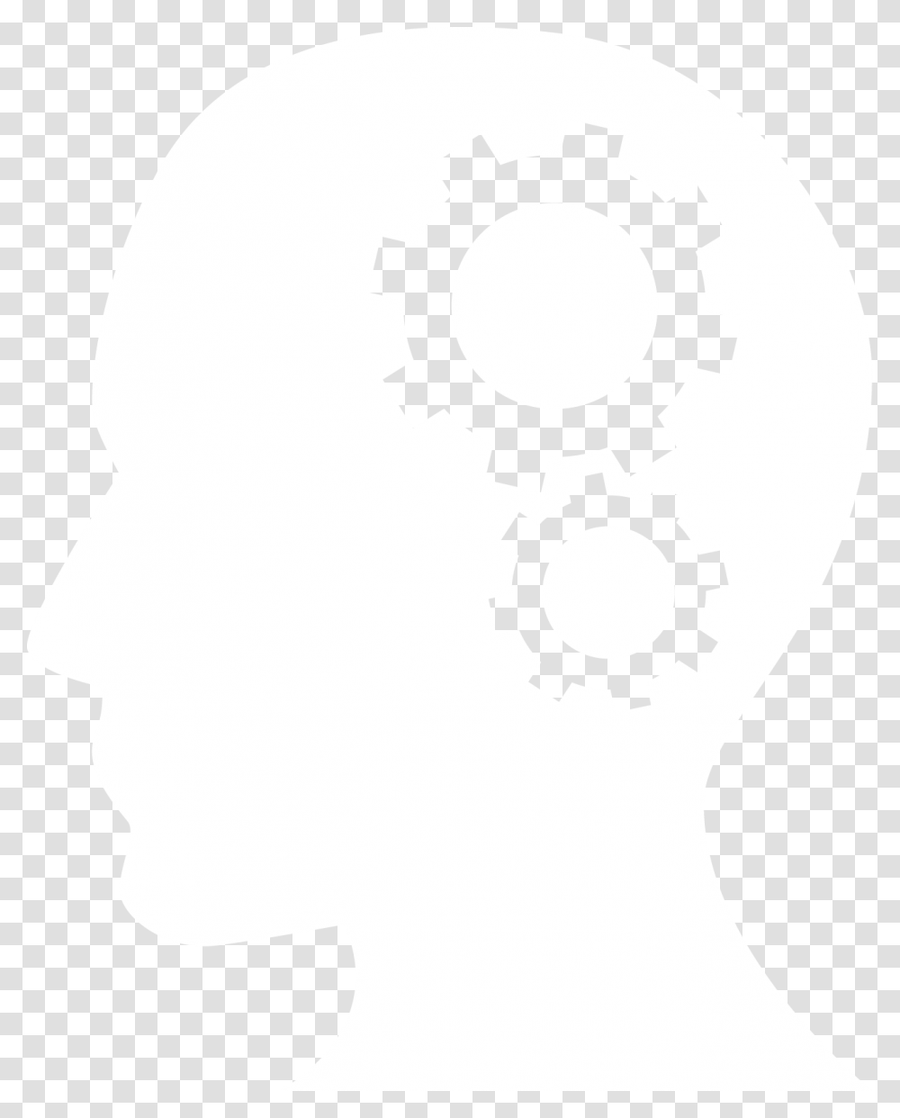 Head With Cogs White White Gear Head Icon, Texture, White Board, Apparel Transparent Png