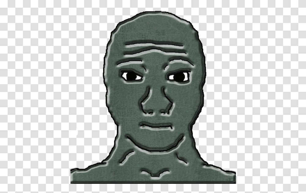 Head Wojak Front, Figurine, Alien, Mask Transparent Png