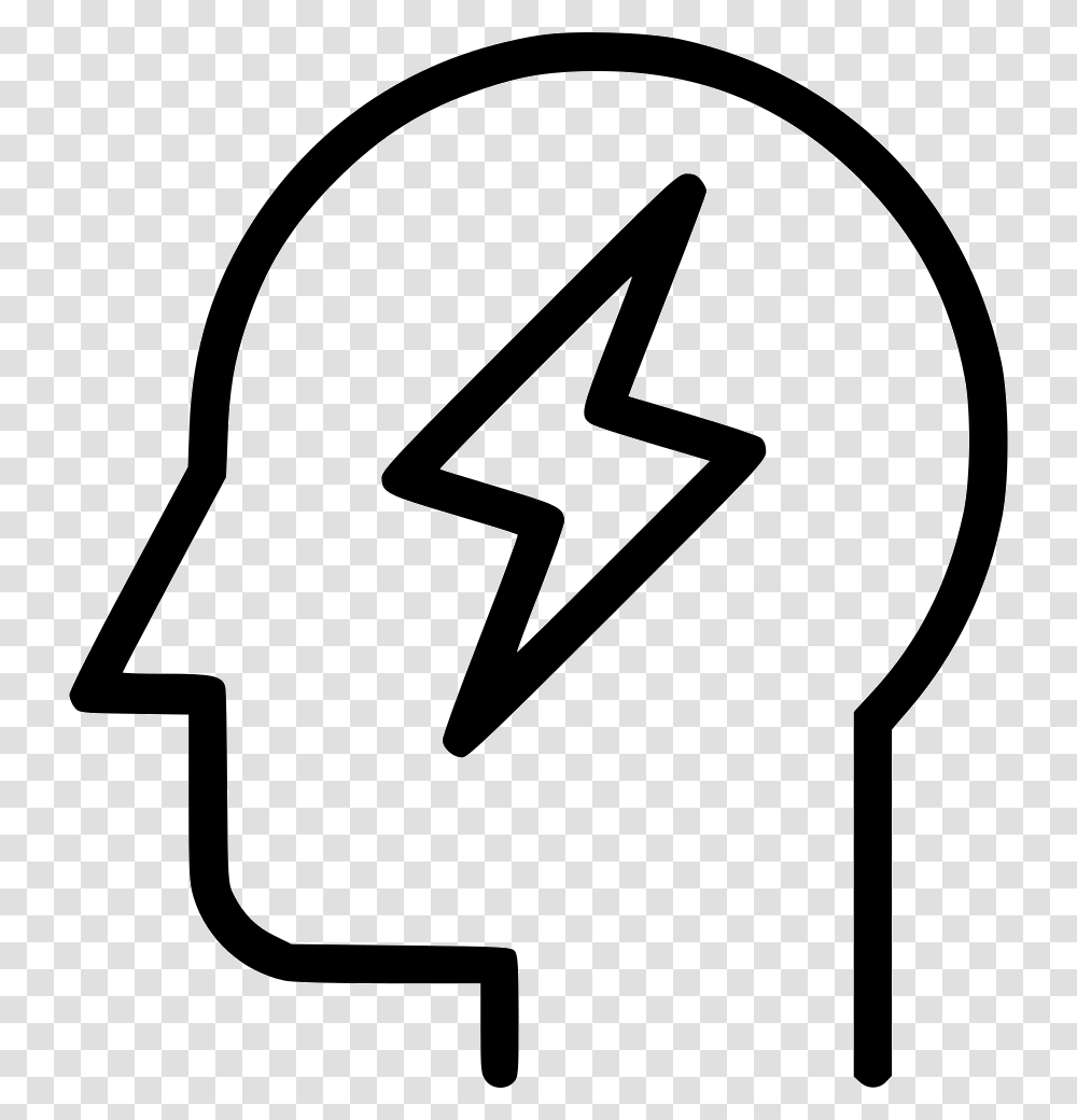 Headache Robot Power Lightning Idea White Icon Business Acumen, Sign, Hand, Recycling Symbol Transparent Png