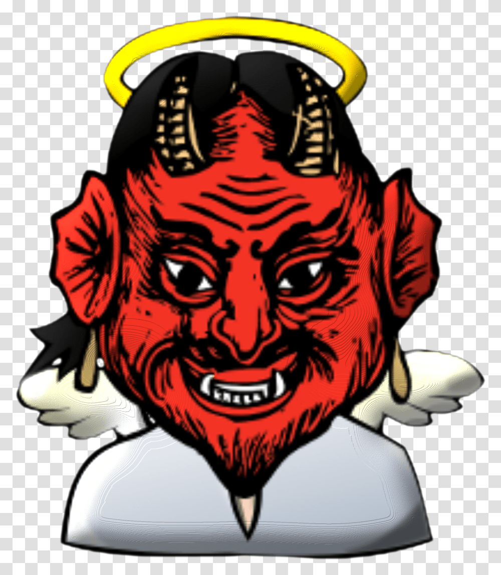 Headartsupernatural Creature Satan Clipart, Label, Person Transparent Png