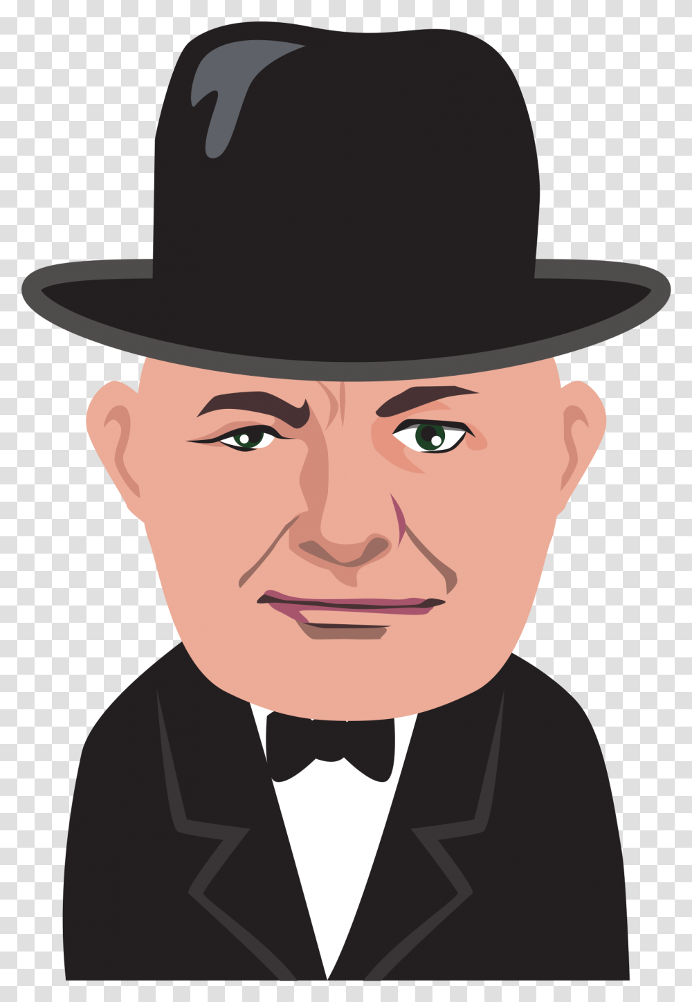 Headfashion Accessoryfedora Cartoon Images Of Winston Churchill, Performer, Person, Face Transparent Png