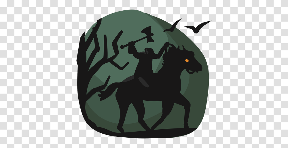 Headless Horseman Halloween Papercut Dibujo El Jinete Sin Cabeza, Antelope, Mammal, Animal, Ninja Transparent Png