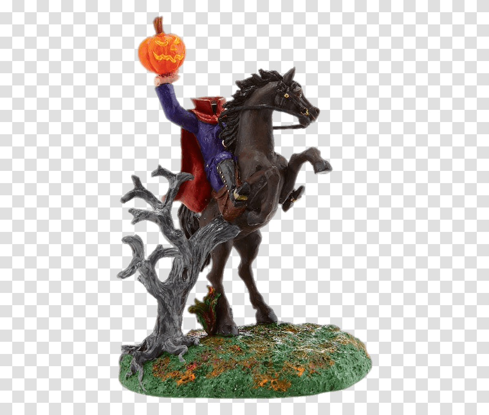 Headless Horseman Halloween Statuette Department 56 Headless Horseman, Figurine, Mammal, Animal, Sculpture Transparent Png