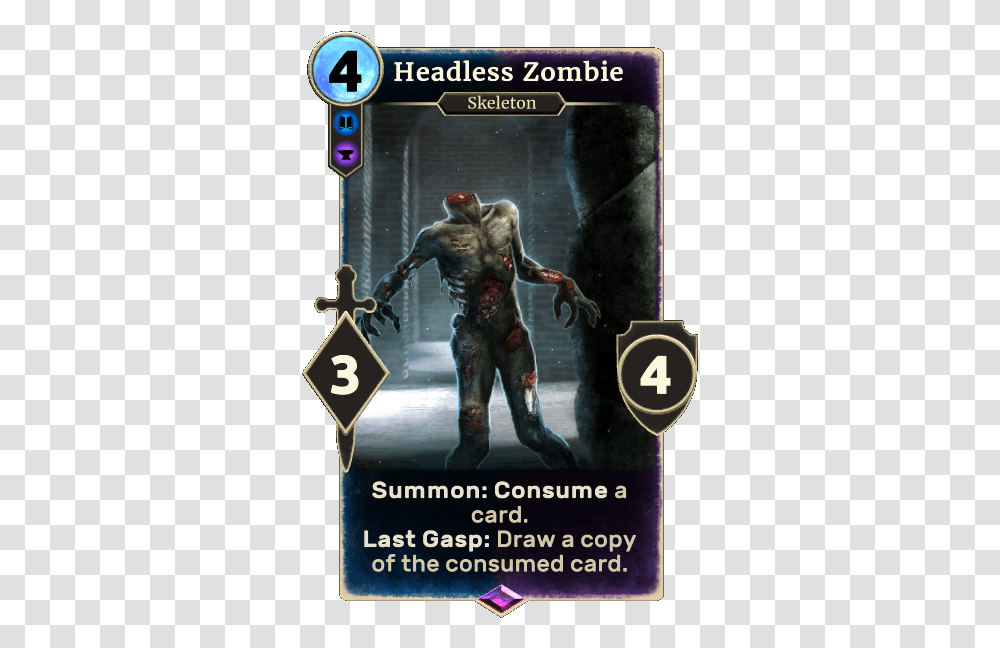 Headless Zombie Elder Scrolls Legends Daedra, Poster, Advertisement, Person, Human Transparent Png