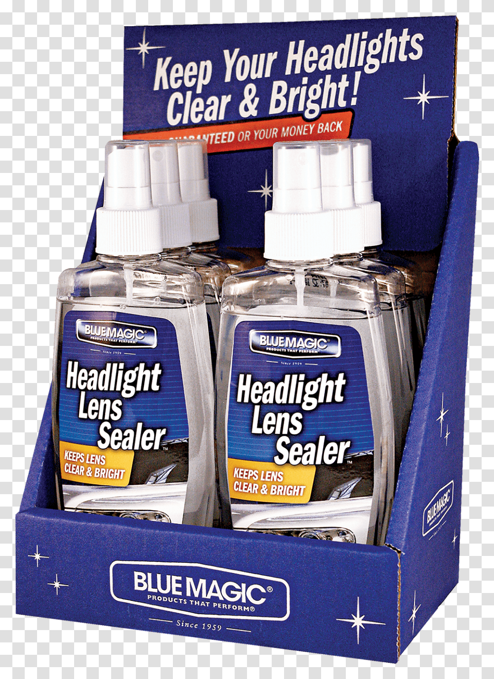 Headlight Lens Sealer Counter Display Headlight Lens Sealer, Bottle, Cosmetics, Label Transparent Png