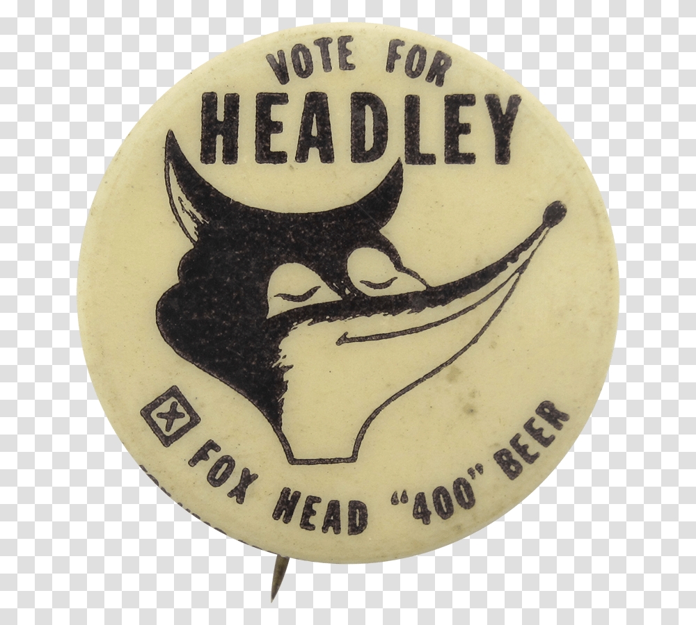 Headly Fox Head 400 Beer, Logo, Trademark, Badge Transparent Png