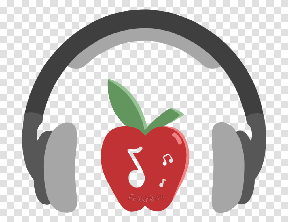 Headphone Clipart Headphone Apple Emblem, Plant, Food, Fruit Transparent Png