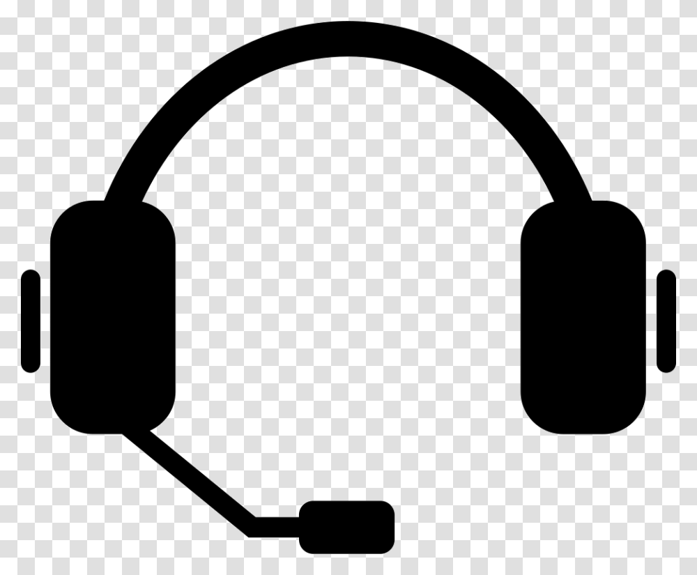 Headphone With Mic Vector, Electronics, Stencil, Headphones, Headset Transparent Png
