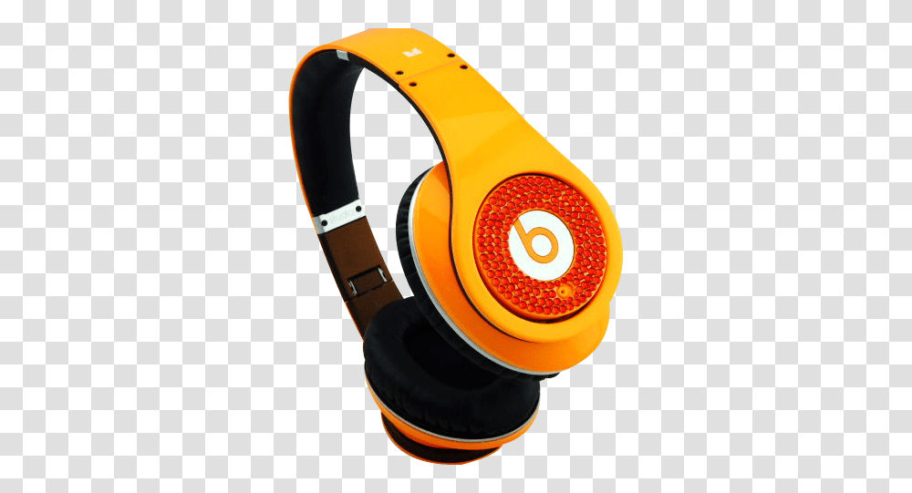 Headphones Beats By Dre Studio Ruby Orange Headphones, Electronics, Helmet, Clothing, Apparel Transparent Png