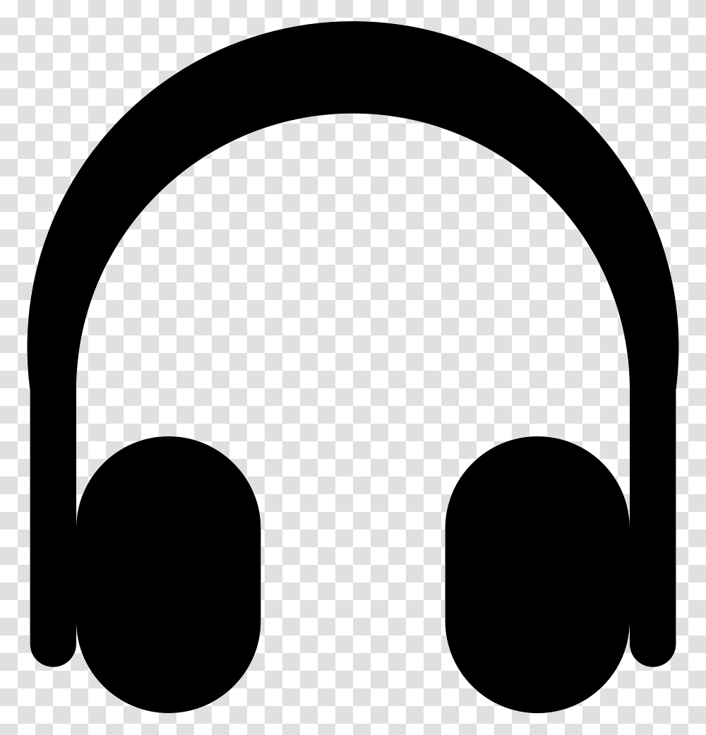 Headphones Black Shape Head Phones Vector, Electronics, Headset, Stencil Transparent Png