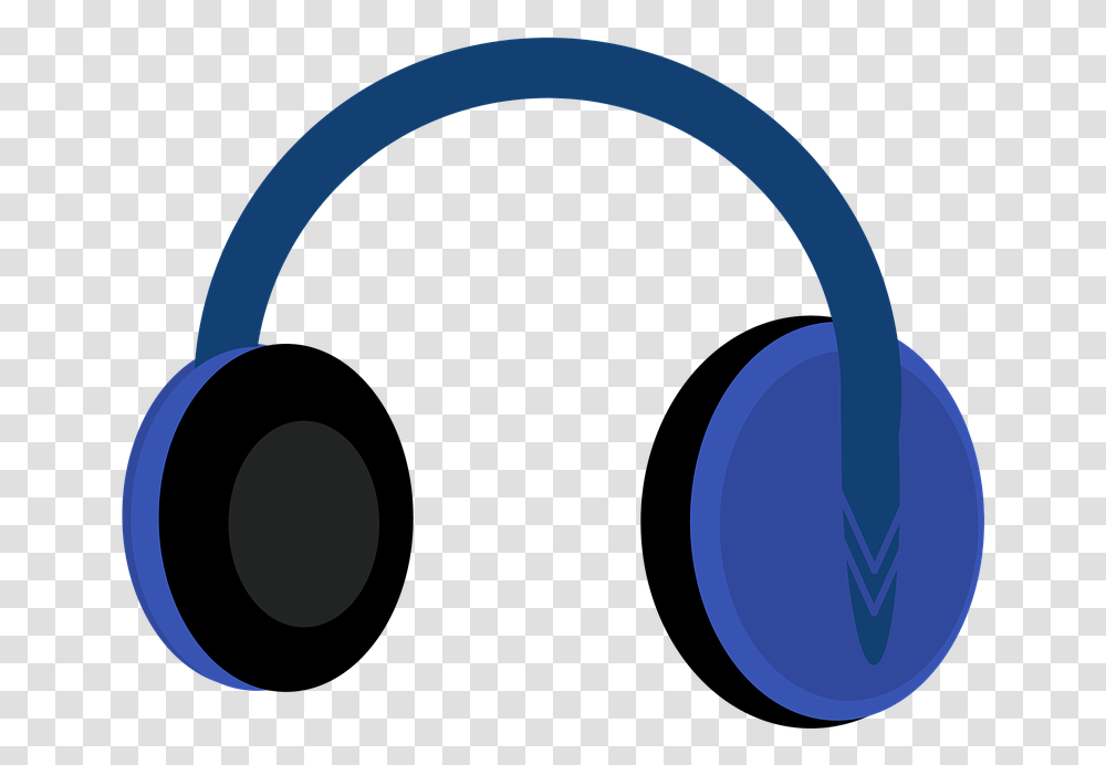 Headphones Blue Black Vector Illustration Circle, Electronics, Headset Transparent Png