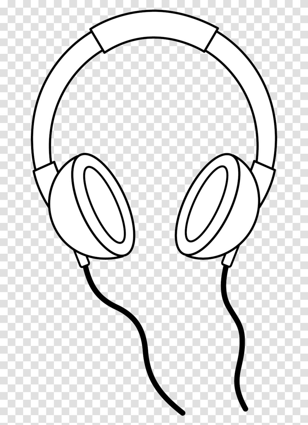 Headphones Clipart Black And White, Electronics, Headset Transparent Png