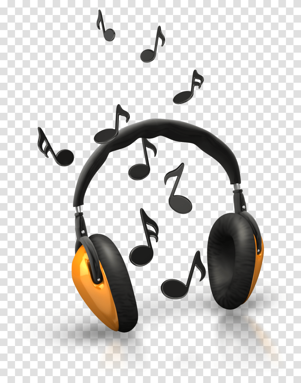 Headphones Clipart Music Note Listening To Music Headphones Clipart, Electronics Transparent Png