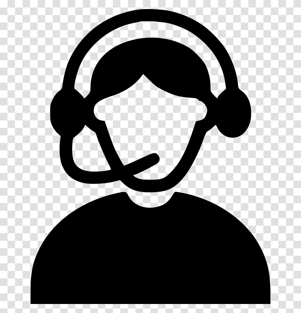 Headphones Clipart Word Work Center Call Center Agent, Stencil, Silhouette, Logo Transparent Png