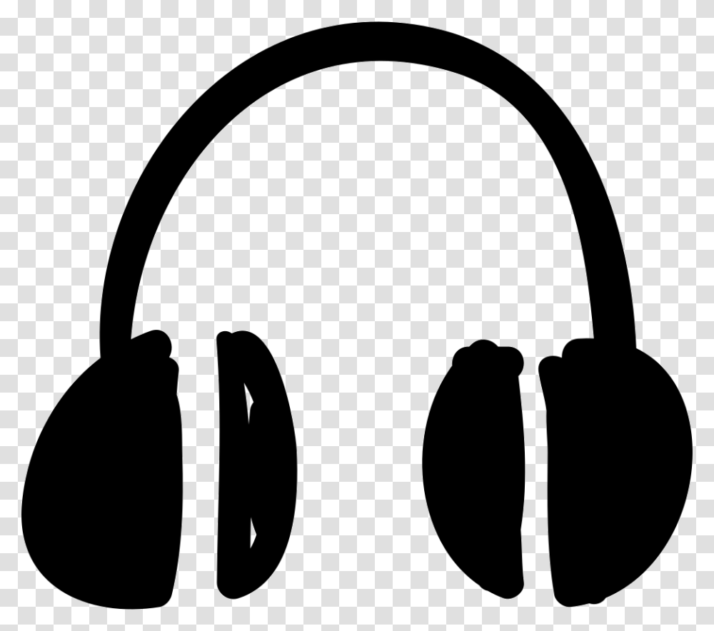 Headphones, Electronics, Headset, Stencil Transparent Png