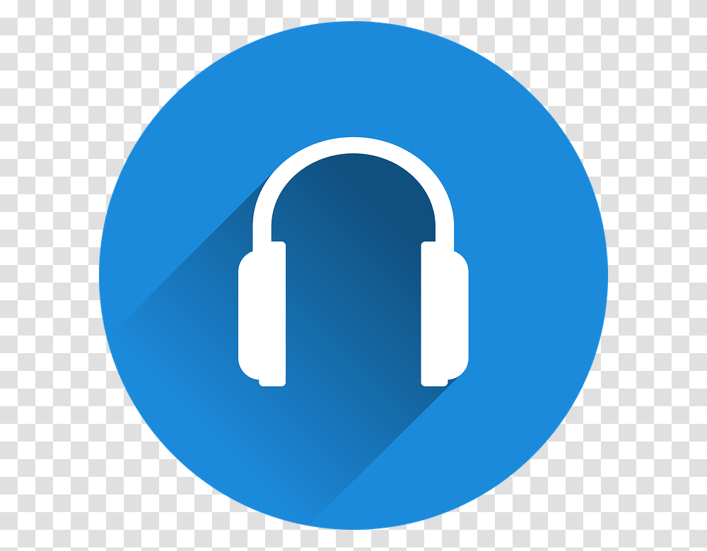Headphones Headset Music Multimedia Mp3 Sound Blue Headphone Icon, Security, Lock, Electronics, Adapter Transparent Png