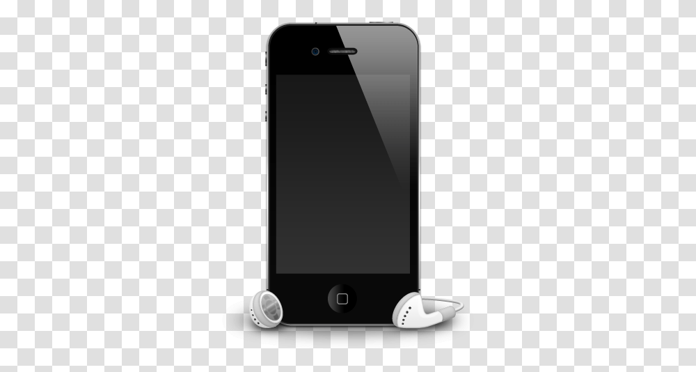 Headphones Iphone Mobile Samrtphone Icon Iphone 4 With Headphones, Electronics, Mobile Phone, Cell Phone Transparent Png