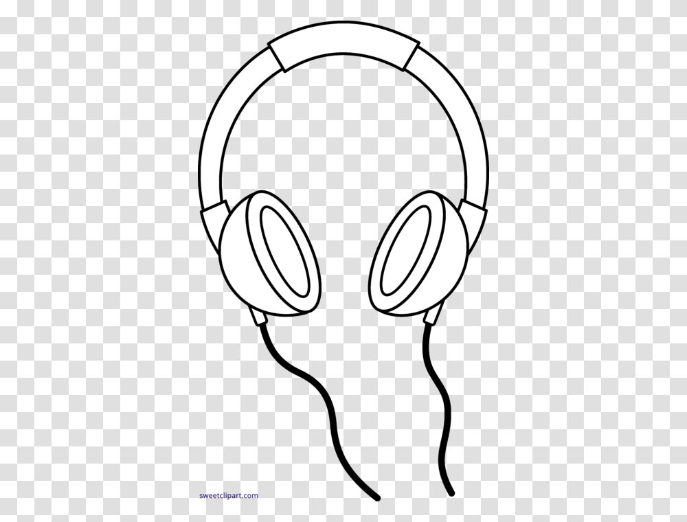 Headphones Line Art Clipart, Electronics, Headset Transparent Png
