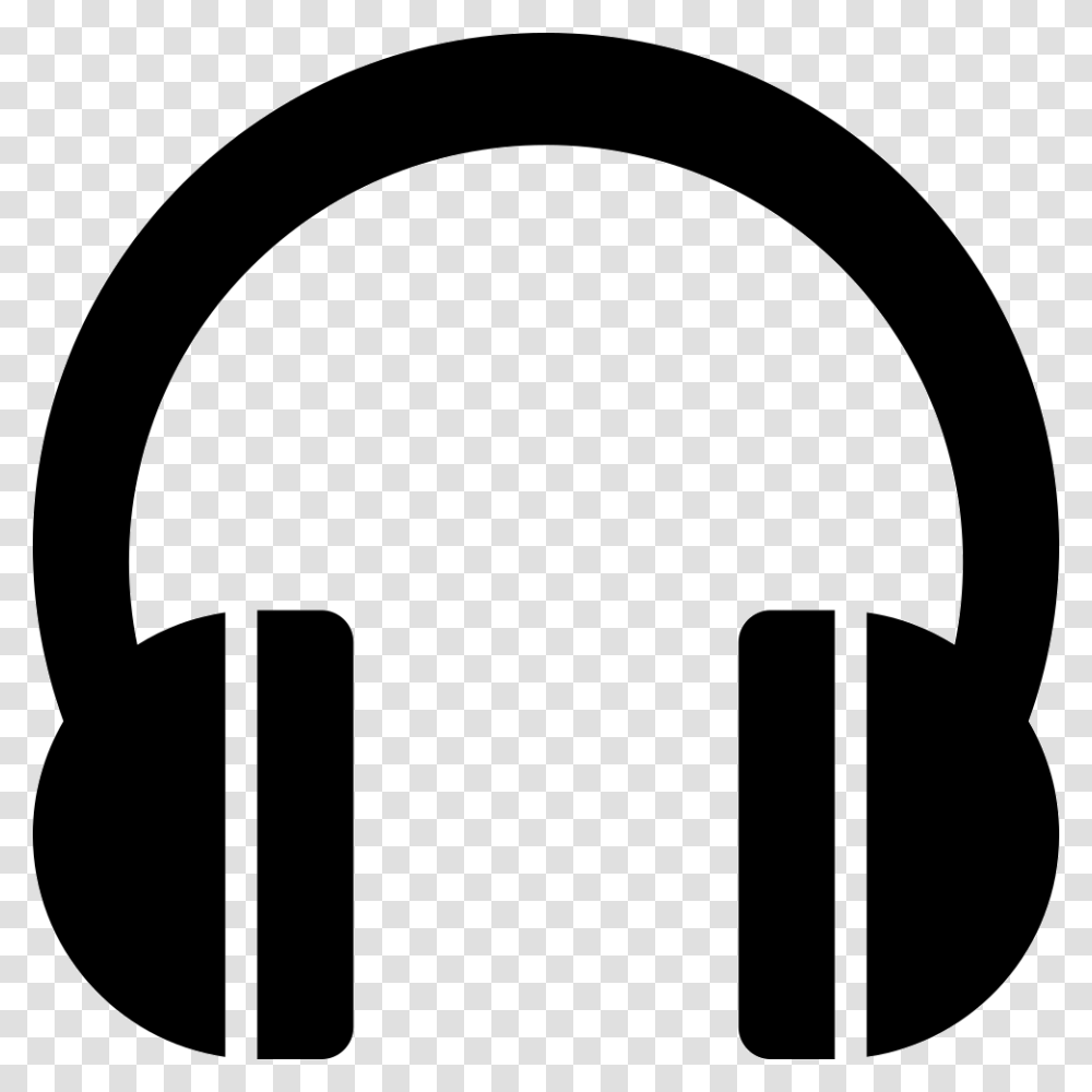 Headphones Listening Music Icon, Stencil, Electronics, Headset Transparent Png