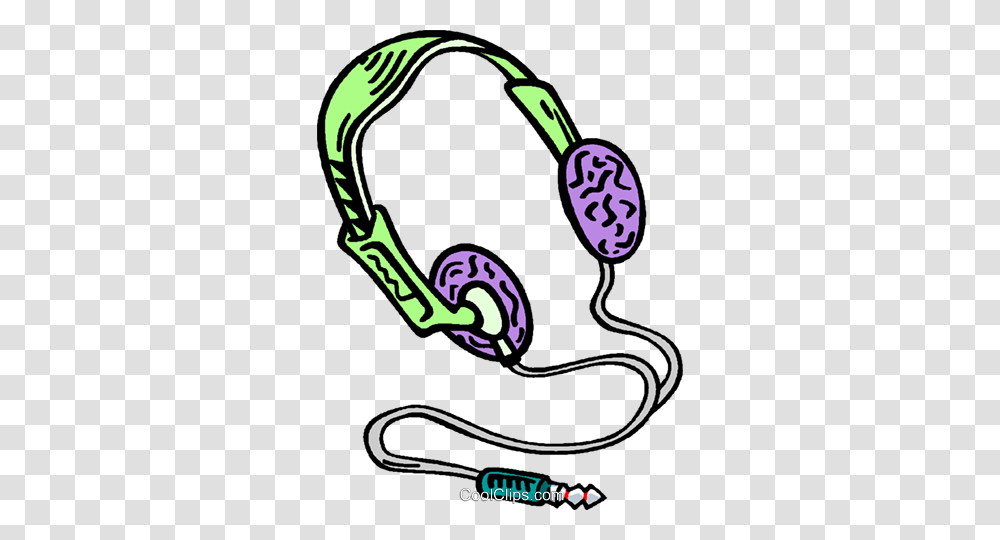 Headphones Royalty Free Vector Clip Art Illustration, Electronics, Rope, Knot Transparent Png