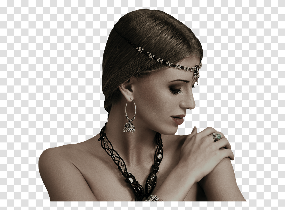 Headpiece, Necklace, Jewelry, Accessories, Person Transparent Png