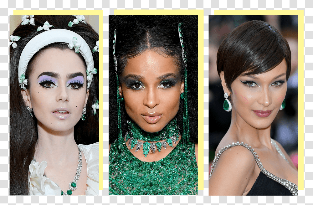 Heads Up All The Wildest Hair Moments At The 2019 Met, Face, Person, Human, Collage Transparent Png