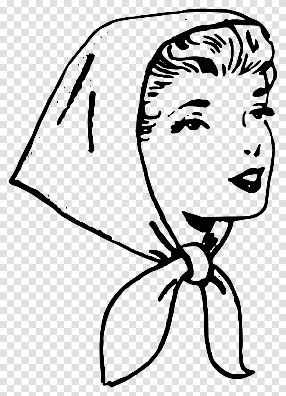 Headscarf Clipart Black And White, Gray, World Of Warcraft Transparent Png