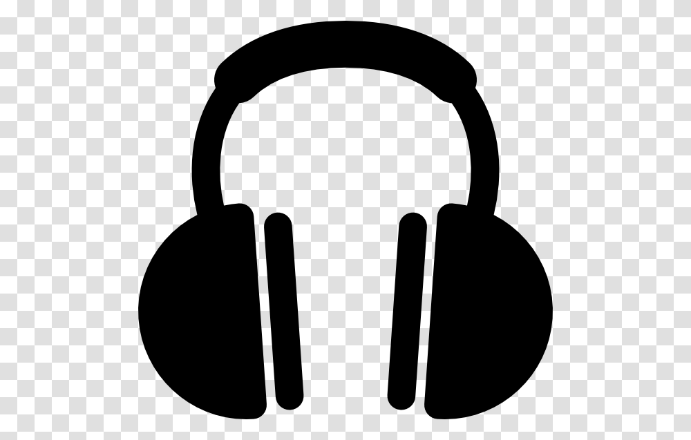 Headset Clipart, Electronics, Headphones, Stencil Transparent Png