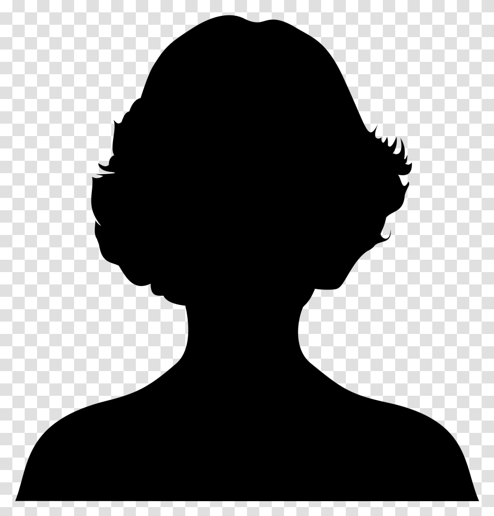 Headshot Female Silhouette, Gray, World Of Warcraft Transparent Png