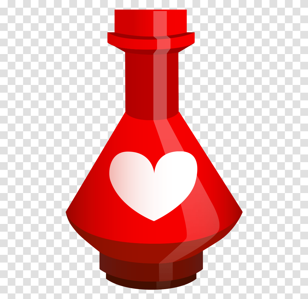 Health Potion Is A Potion That Can Be Used To Heal Glass Bottle, Heart, Interior Design, Indoors, Triangle Transparent Png