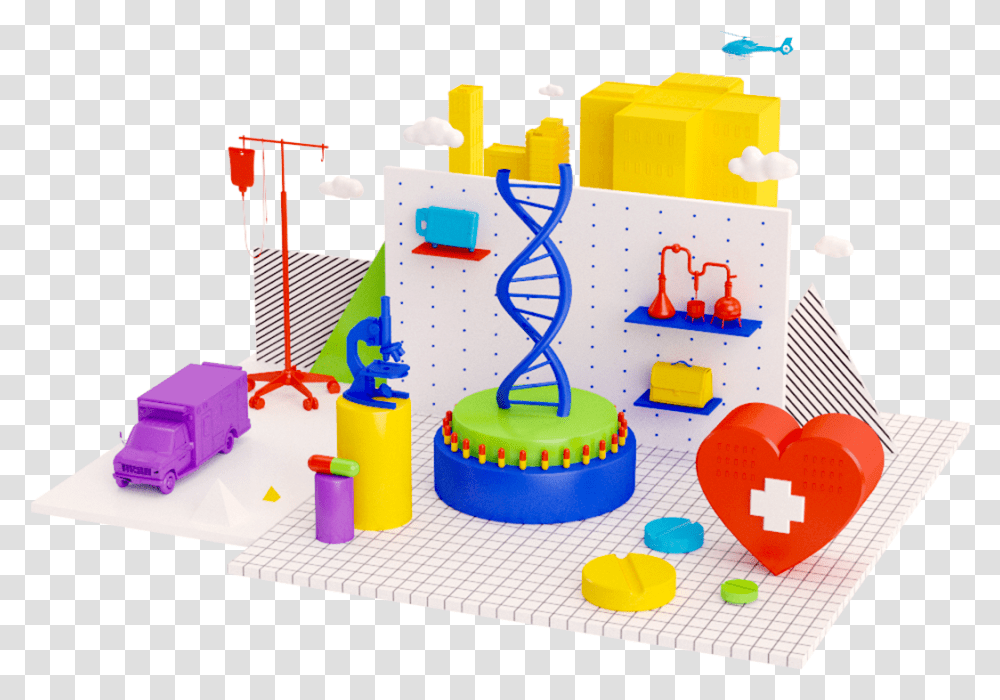 Healthcare Illustration By Pinch Studio Construction Set Toy, Birthday Cake, Dessert, Food Transparent Png
